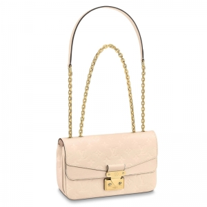 M46201 LV MARCEAU 手袋 2022新款 LV壓紋牛皮鏈條包 奶白色